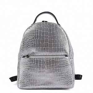  EKLART Luxury Backpack Womens Bag Large Capacity Backpack  Leather Material Bag For Women (Color : Silver, Size : 11 * 8.5 * 4inch) :  Clothing, Shoes & Jewelry