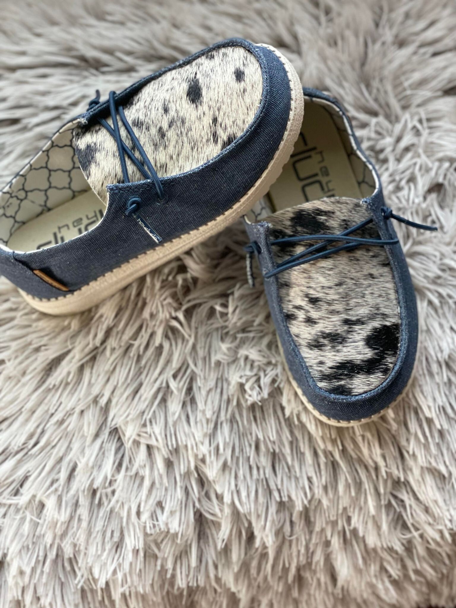 Custom Cowhide Hey Dudes Etsy