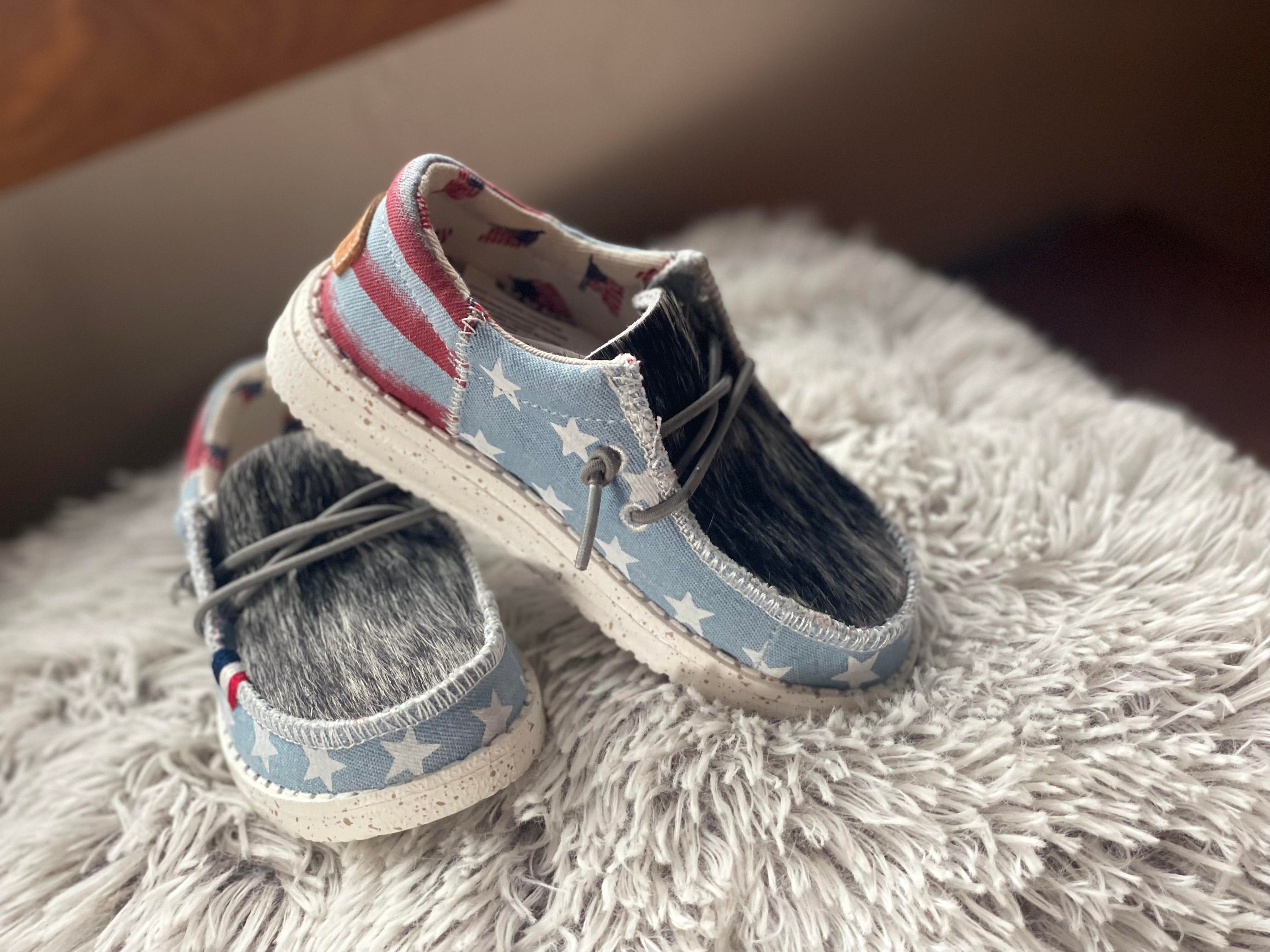 Custom Cowhide Hey Dudes Etsy