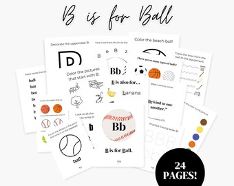 B is for Ball - Preschool Activity Workbook