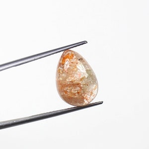 Sunstone Gemstone, Natural Sparkly Sunstone, Flat Bottom Cabs, Flashy Golden Fire Sunstone, Clear Sunstone, Loose Jewelry Gemstone, 6.80 Cts