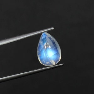 Moonstone Pear Shape Gemstone Cabochon Natural White Rainbow Moonstone Loose Healing Crystals Smooth Polished Cabs Jewelry Making Stone