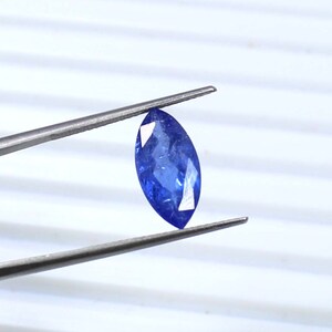 Unheated Natural Tanzanite Cut Faceted Gemstone Blue Marquise Shape Tanzanite Loose Gemstone Healing Crystals 7x14.3x4.6mm, 3.5 Cts