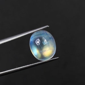AAA ++ White Rainbow Moonstone, Blue Fire Play Moonstone Cabochons, Oval Shape, Full Flashy Moonstone, Wire Wrapping, Ring Jewelry Making