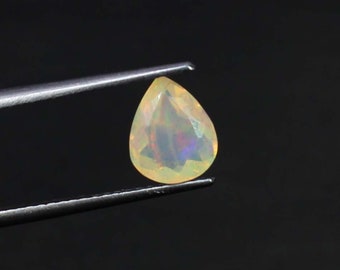 Ethiopian Opal Fire Play Faceted Hot Opal Natural Loose Gemstone Wire Wrapping Macramé Gemstone Jewelry Making Crystals 1Cts