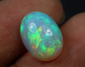 Ethiopian Opal Gemstone, Oval Cabochon Cut, 3.50 Cts
