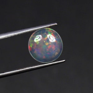 Genuine Opal Round Cabochon Ethiopia Mines Opal, Rainbow Opal Loose Opal Fire Opal Flat Back Cabs Natural Opal Cabochon 10.4x10.4mm,