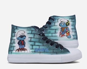 Official The Smurfs Hand painted shoes