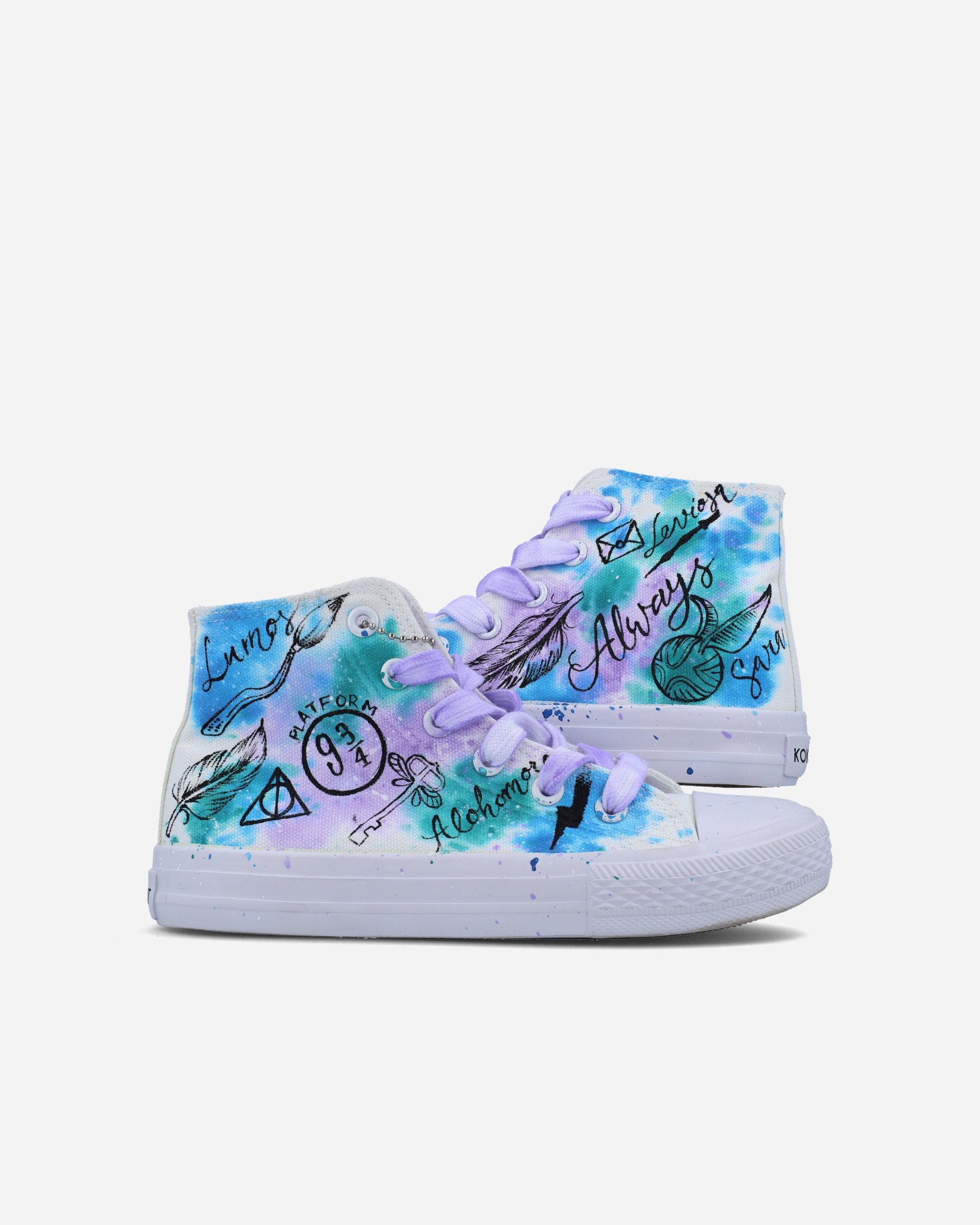 Wizard DOODLES Hand PAINTED canvas shoes