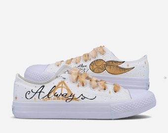 After all this Time Hand PAINTED canvas shoes