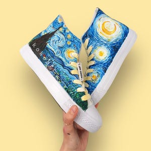 Starry Night Van Gogh Hand painted shoes