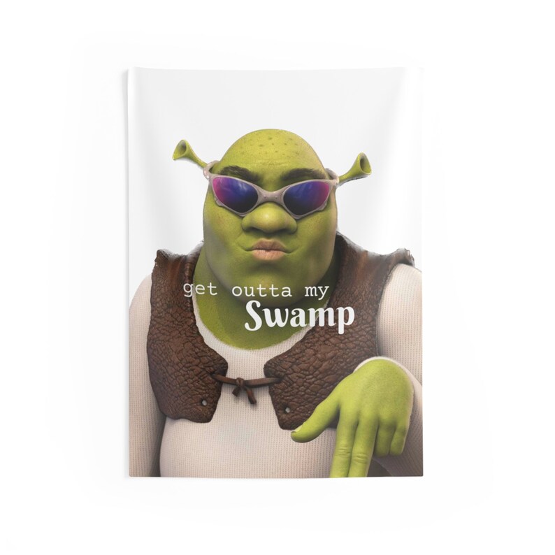 Shrek Meme Indoor Wall Tapestries, Meme Tapestry, Tapestry Funny, Shrek