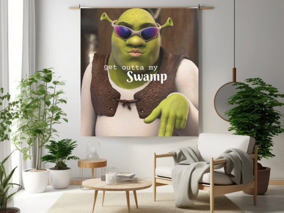 Shrek Meme Indoor Wall Tapestries Meme Tapestry Tapestry 