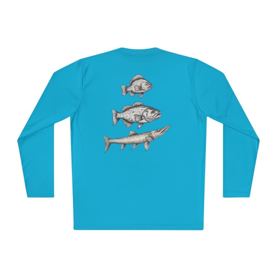Fishing Long Sleeve Athletic Shirt Active Wear Fishing Gear