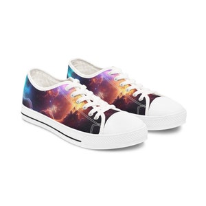 Galaxy Women&#39;s Low Top Sneakers, Space shoes, Milky way shoes, galaxy shoes, outer space shoes, star shoes, planet shoes, constalation