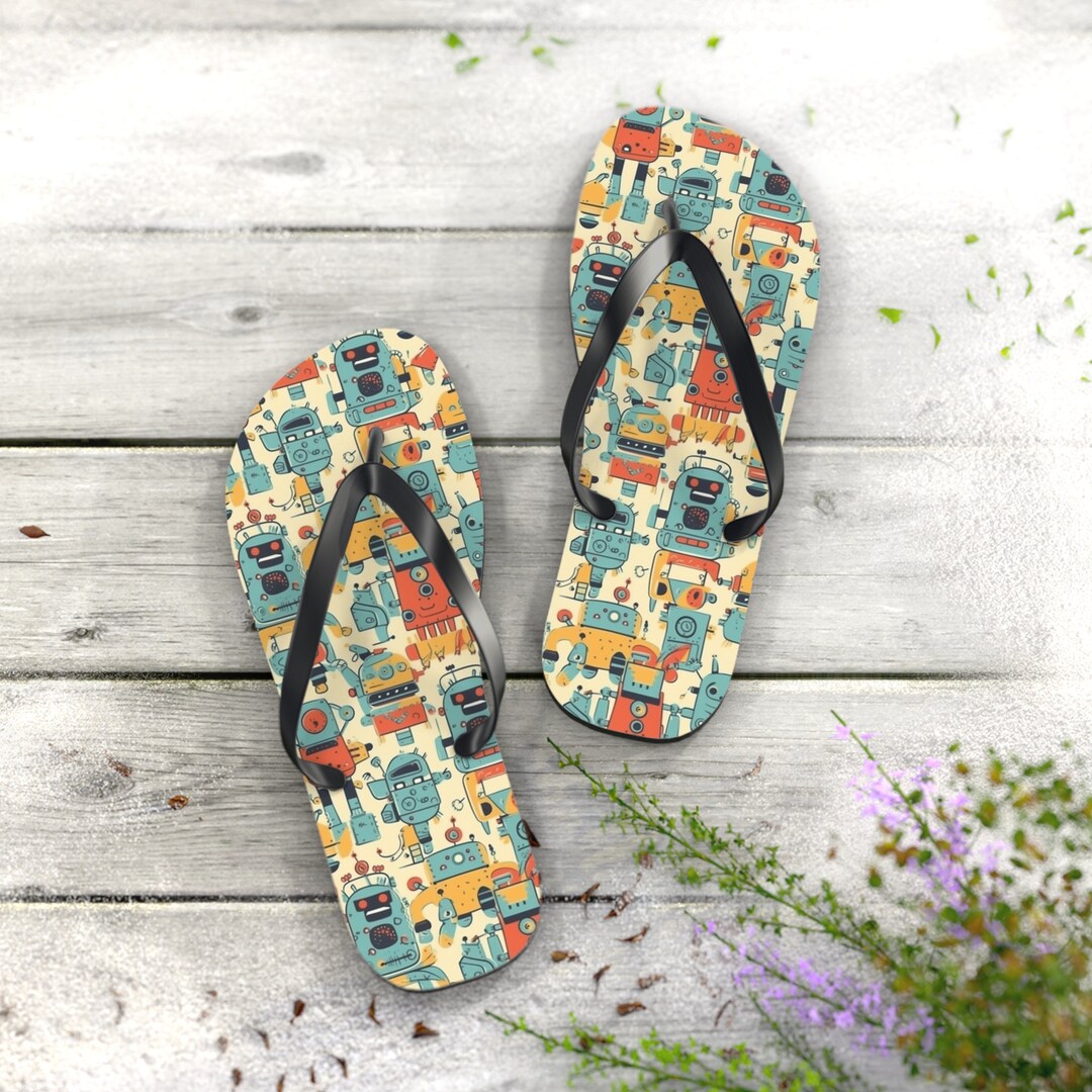 Robot Flip Flops, Cool Flip Flops, Boys Flip Flops, Mens Flip Flops ...