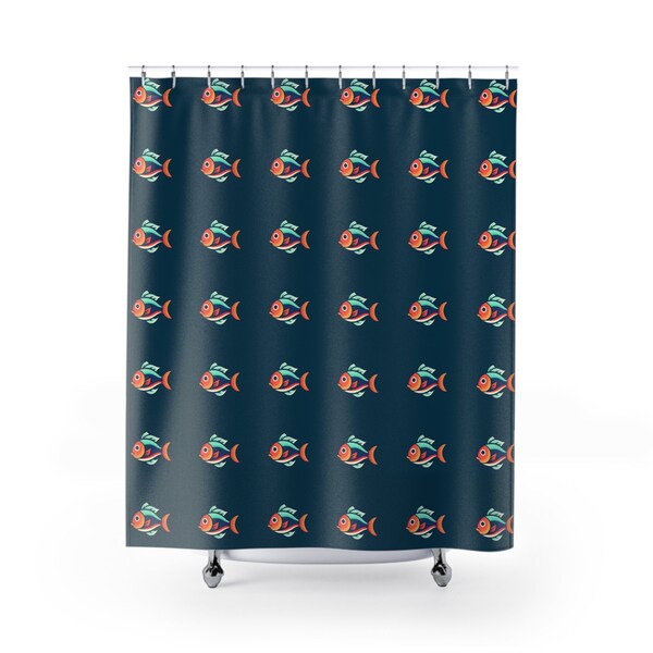 Fish Shower Curtain Etsy