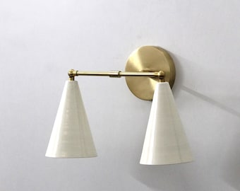 Elegant Modern Style Mid Century Brass Wall Lamps handcrafted