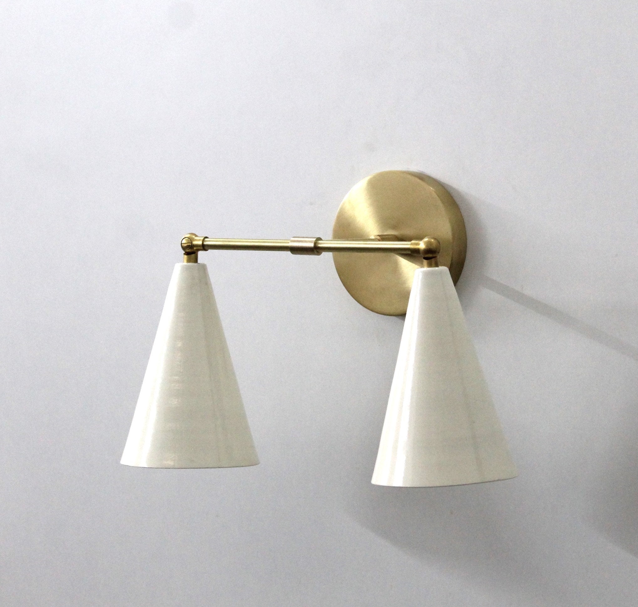 Inspired Designs Mid Century Brass Wall Lamps handcrafted