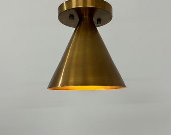 Timeless Raw brass cone lamp handcrafted elegant for your home