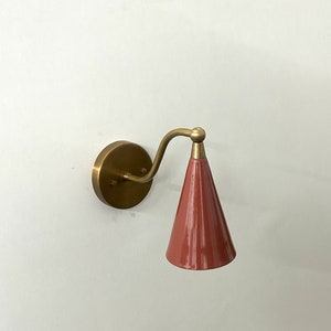 Elegance Mid Century Inspired Raw Brass Wall Lamp for Modern Interiors