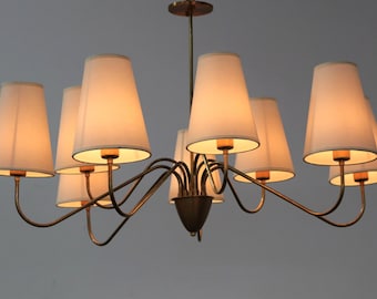 Elegant 9 Arm Brass Chandelier with Shades Timeless Luxury Lighting for Your Home