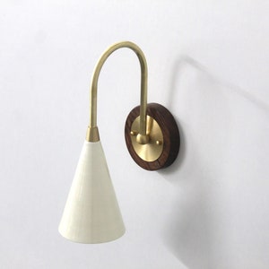 Solana Mid Century Brass Wall Sconce Handmade Modern Wall Lamp Light Fixture