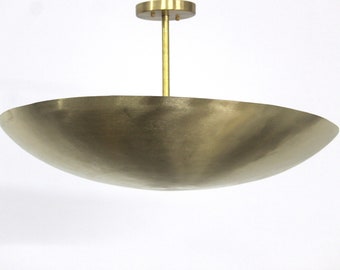 28&#39;&#39; The Timeless Elegance of the Brass Dish Chandelier