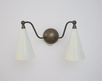 Modern Cream Double Shade Wall Sconce Soft Ambient Light for Cozy Interiors