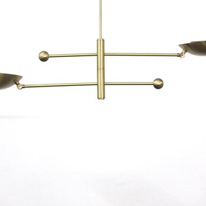 Artistic Handcrafted Brass Chandelier with 2 Arms Unique Home Lighting
