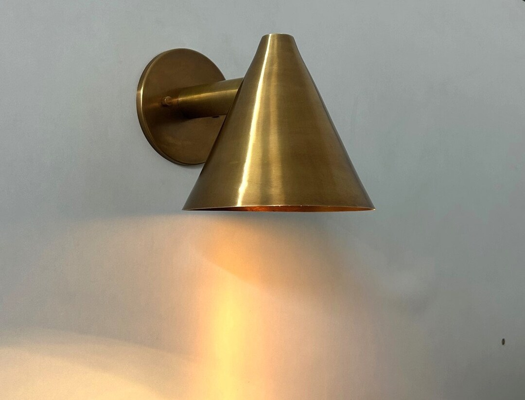 Timeless Elegance Raw Brass Wall Lamp for Your Home Decor - Etsy