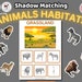 Animals Habitats - Shadow Matching - Worksheets for Kids | Homeschool ...