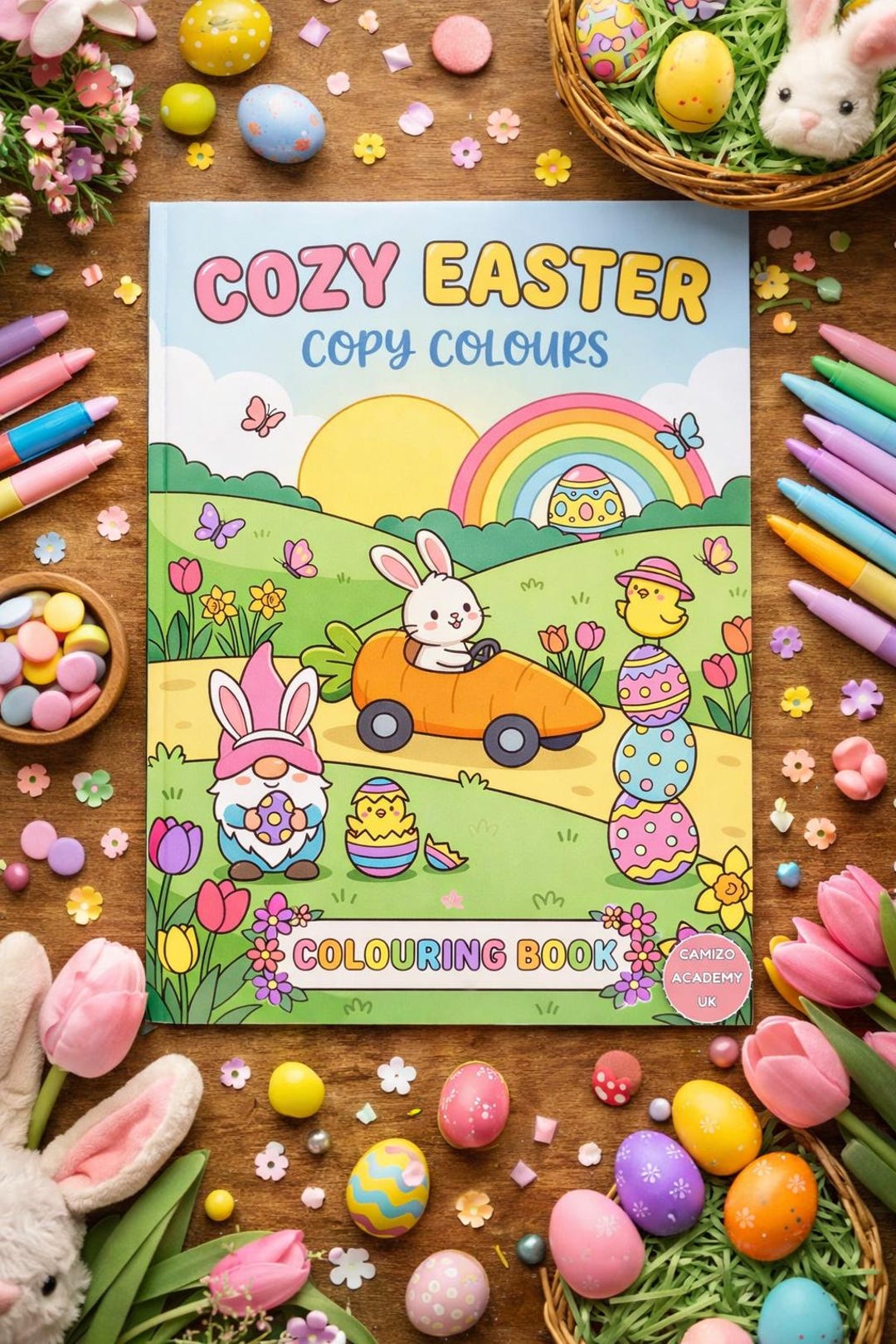 Cozy Easter Colouring Book for Kids - Spring Colouring Pages | Bold and ...