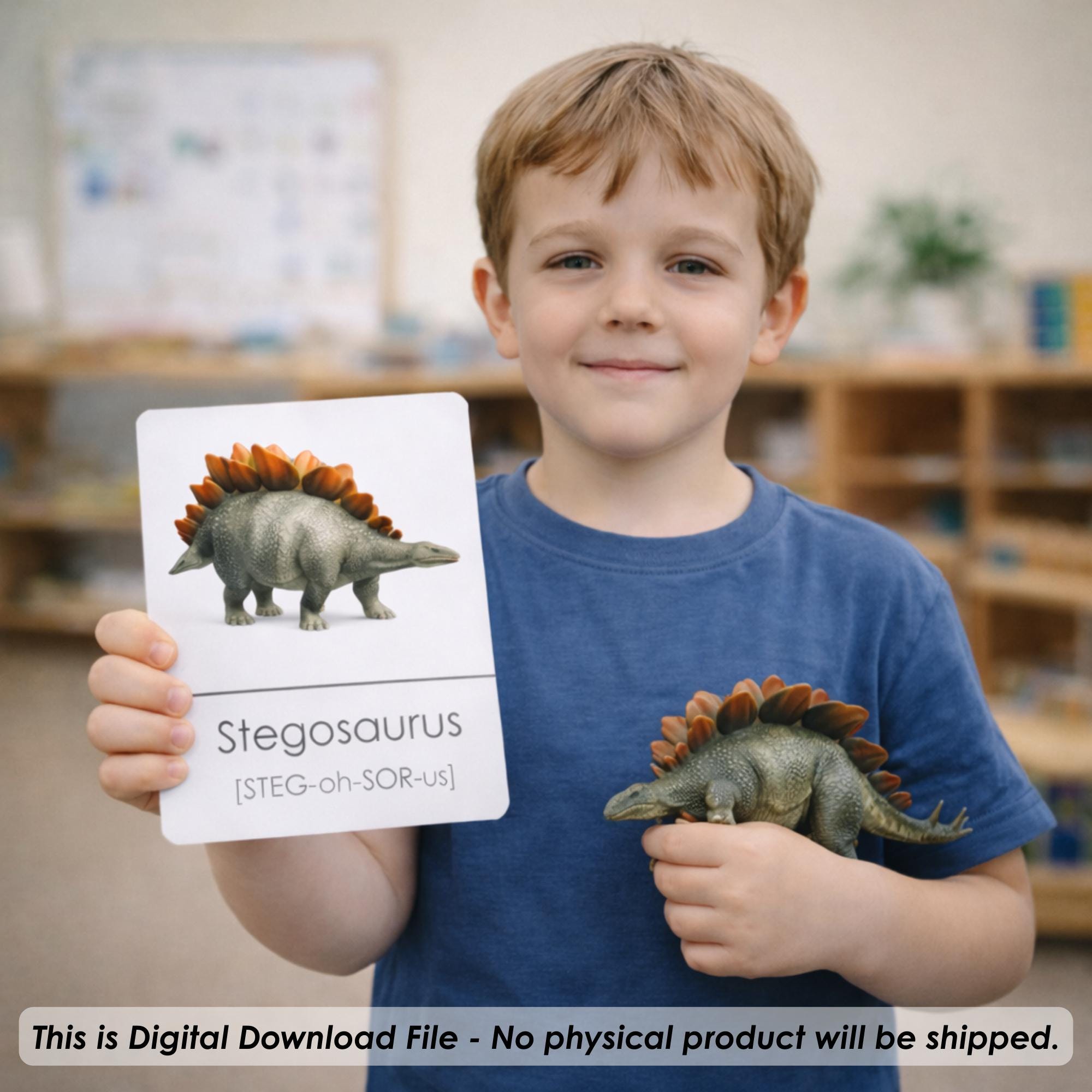 100 Dinosaur Flashcards Printable for Kids | Montessori 3-part Cards ...