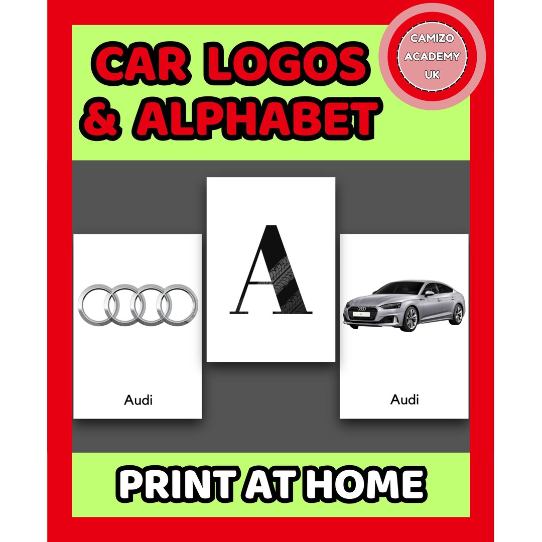 Car Alphabet Flashcards: Montessori Homeschool Printable (digital ...