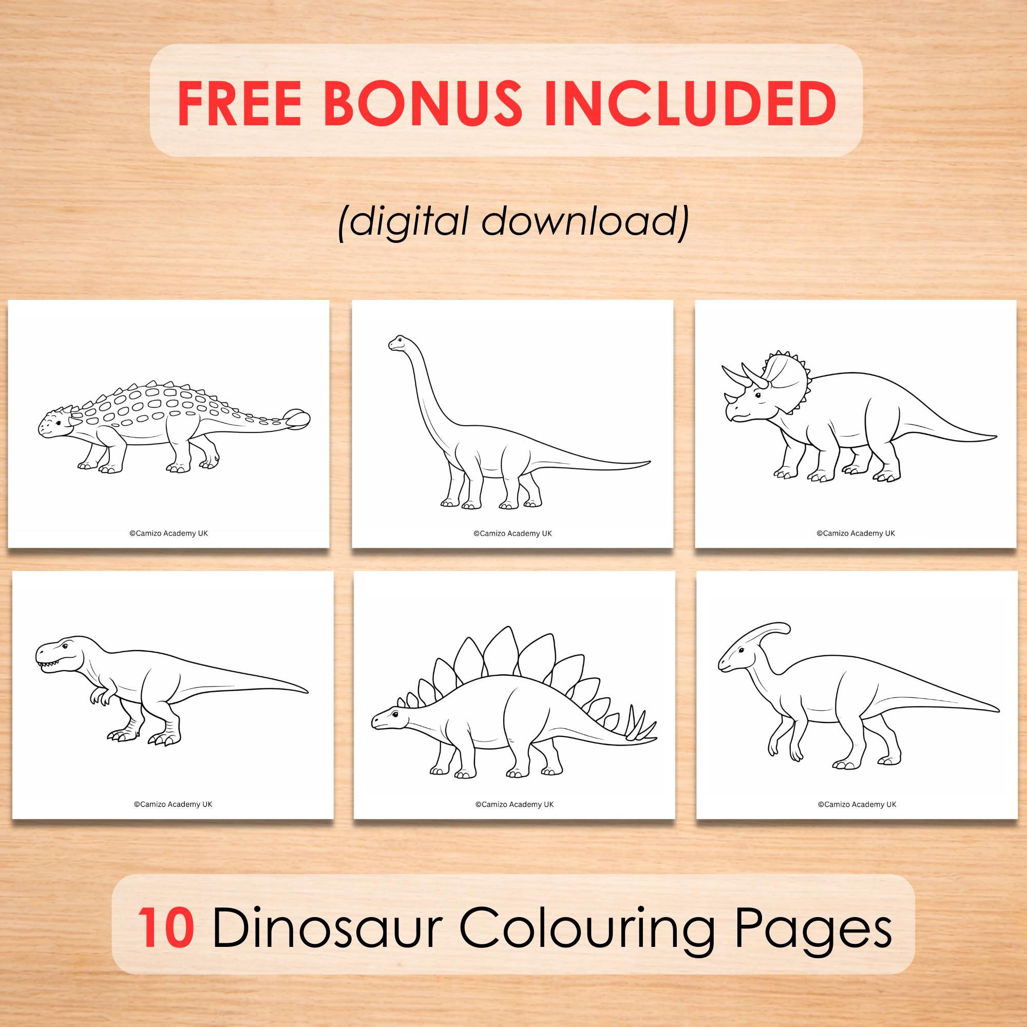 100 Dinosaur Flashcards Printable for Kids | Montessori 3-part Cards ...