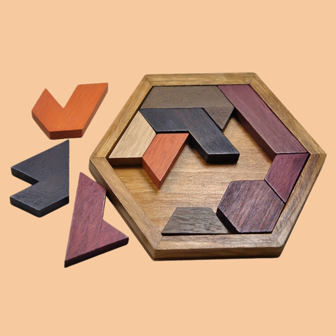 Wooden Puzzle Game for Kids and Adults Brain Puzzle Game Wooden Activity Game Jigsaw Puzzle Etsy