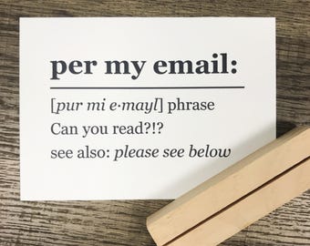 Fun Cubicle Decor - Per My Email Desk Sign
