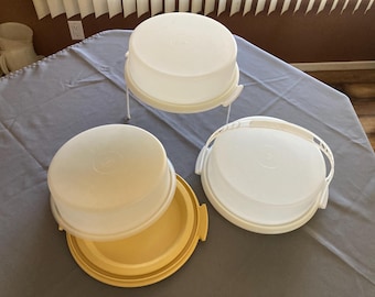 Porta tartas Tupperware vintage 719, tapas 720 (a elegir)