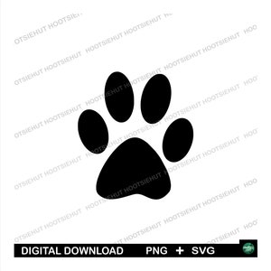Paw Print PNG SVG, Digital Download File png, cricut cut file svg