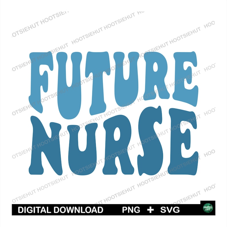 Future Nurse SVG PNG, Retro Wavy Text SVG, Nurse Appreciation