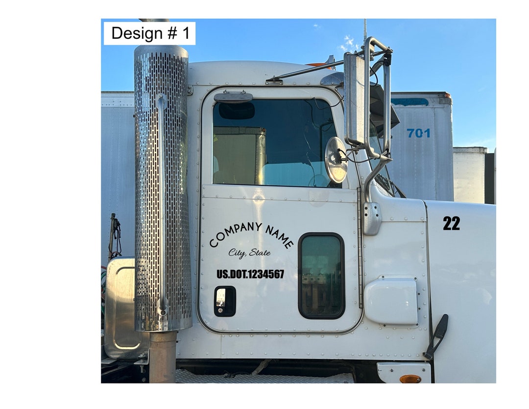 Trucking Company Sign US Dot Numbers Decal Trucking Company Etsy