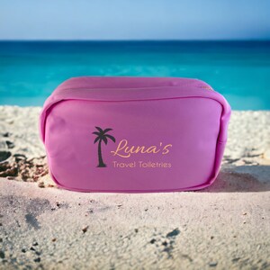 Personalized Toiletry Bag, Personalized MakeUp Bag, Custom Cosmetic Bag, Personalized Christmas Gift, Toiletry Bag Personalized For Women