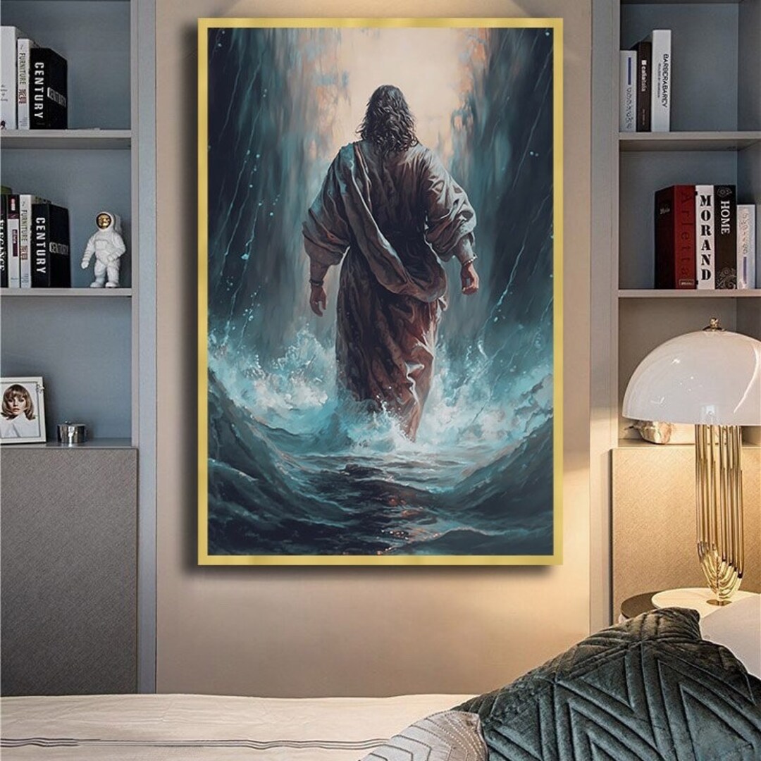 Jesus Walking on Water Canvas Print, Jesus Walking on Water Painting ...