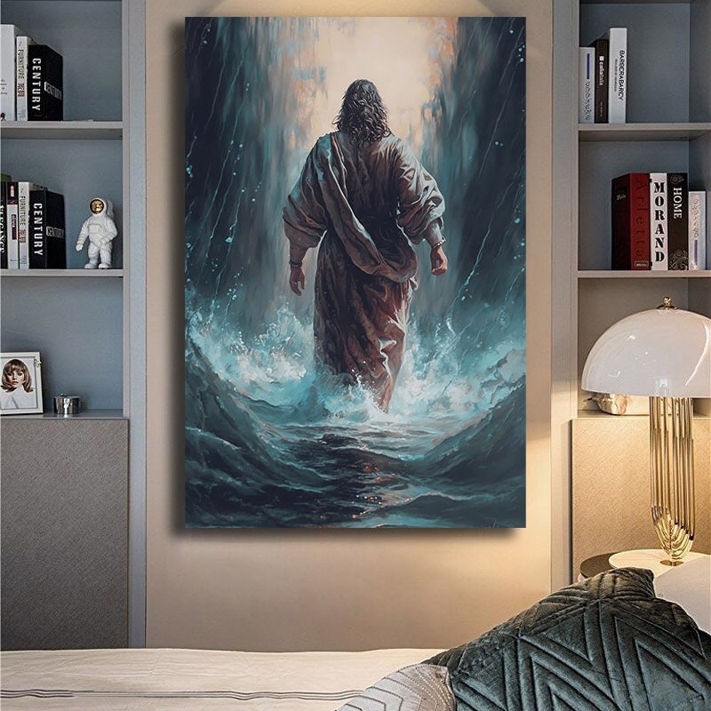Jesus Walking on Water Canvas Print, Jesus Walking on Water Painting ...