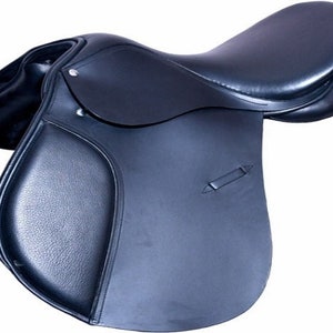 Horse English Jumping leather saddle , Leather Jumping Saddle , Leather Jumping Saddle with Changeable gullet system , All Purpose Saddle