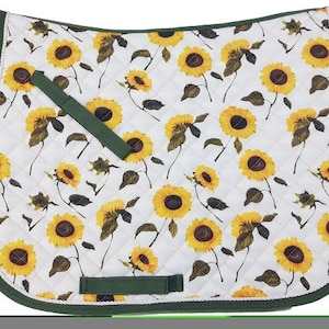 Flower Print Dressage Saddle Pad