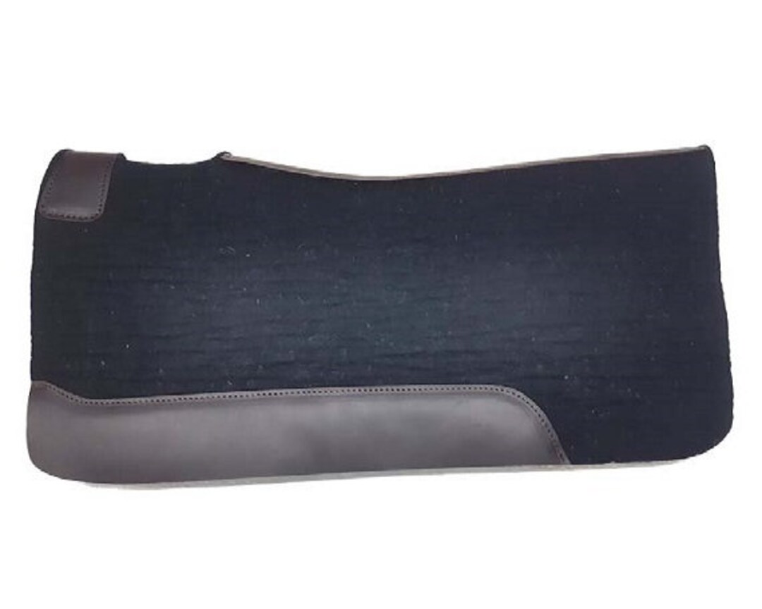 New! T5355 - Wool Felt Black Western Saddle Pad main image 1