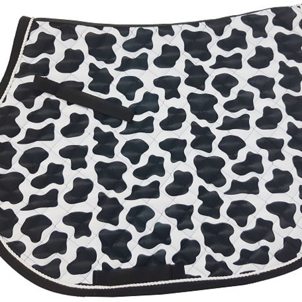 Cow Print Jumping Saddle Pad