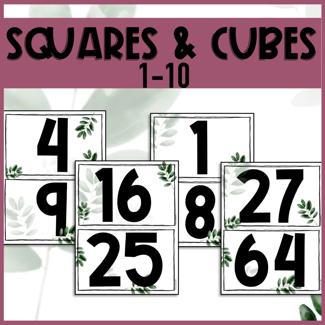 Middle and High School Math Classroom Decorations - Farmhouse Greenery ...